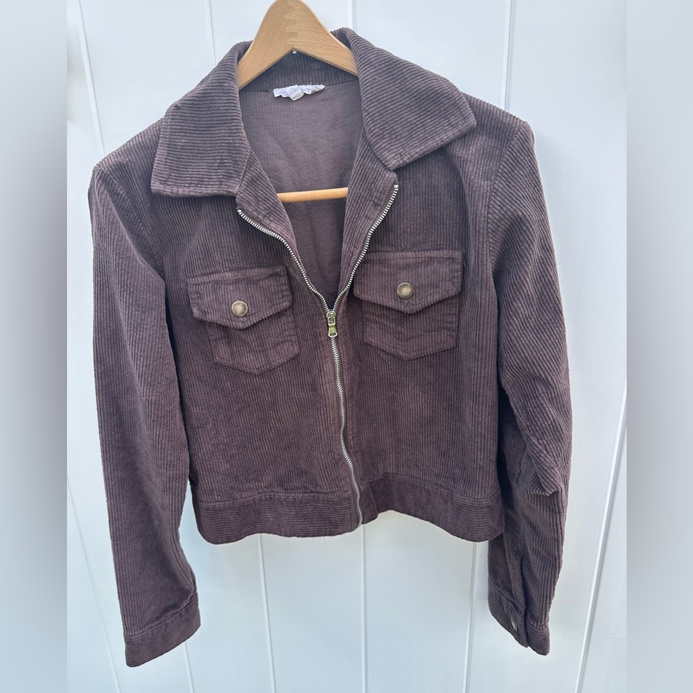 Don’t Ask Why brown corduroy cropped jacket. “One size”